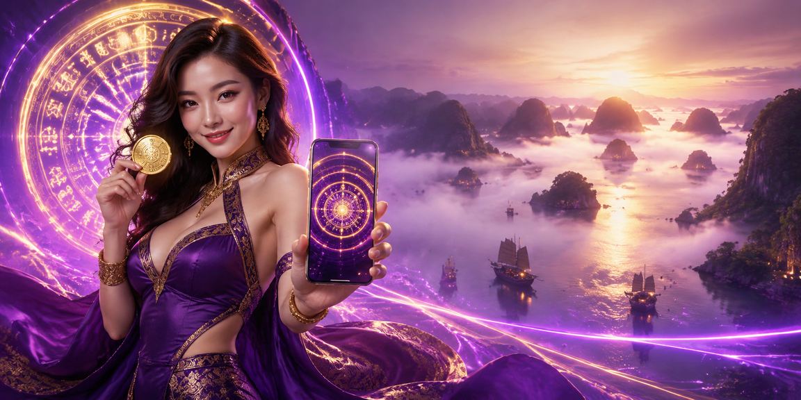 Quang cảnh casino di động ánh đèn neon sống động tại Hạ Long