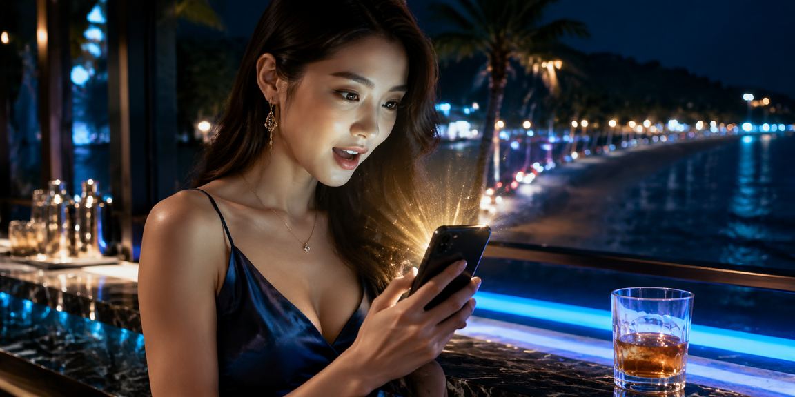 Người dùng Việt Nam xem thông tin voucher VIP ưu đãi trên điện thoại tại Phan Thiết